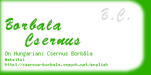 borbala csernus business card